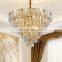 Hotels Antique Beautiful Big Brass Gold Crystal Art Deco Classic Ceiling Chandelier Glass Lamp