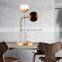 Luxury Modern Metal Bedroom Living Room Glass Table Lamp Black Gold LED Desk Light for Home Decoration