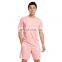 Summer Tracksuit Summer Mens Short Set 2022 OEM Custom Men Summer 2 Piece Cotton Short Sleeve Tracksuit