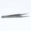 Stainless Steel Tweezers, Anti-static Jewelry Welding Clip, Non-magnetic Straight Tip Plus Hard Electronic Tweezers ST-18 Textured