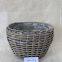 Large Wicker Storage Basket /Wicker Laundry Basket With Grey Colour