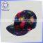 Custom Tie Dye Floral Print Pineapple 5 Panel Snapback Camp Cap Manufacture