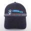 customized six panel promotional dark blue cotton baseball hat from china