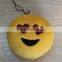 free sample custom Emoji Key Chain Strap different emoticon plush emoji Keychain/embroidery emoticon emoji cushion