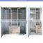 Armoire 4 doors black color middle double mirror pvc coated Armoire