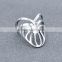 Charming Hollow Love Heart Stainless Steel Fashion Ring Size 6 7 8 9 10