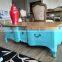 Home Furniture General Use blue Antique 2 drawers French table
