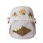 Custom Fashionable Promotional white Outdoor Leather Backpack Ladies Shoulder School Backpack Bag