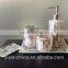 Pearl color mosaic glass bathroom accessory set