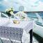 quality elegant floral printed white decorating PVC lace table cloth