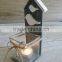 wholesale grey bird wooden candle holder with glass holder