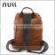 Best Genuine Top Layer Cow Leather Canvas Backpack Mens Travel Bag