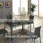 Z629 stackable black and white leather dinner chair