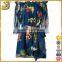 2016 Fashion off-shoulder print floral belt midi sleeve chiffon women mini dress                        
                                                                Most Popular