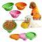 Non-toxic silicone colorful folding pet bowl