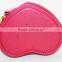 Red Color Heart-Shaped Leather Ladies' Coin Pocket Purse