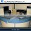 Beauty red curved luxury reception desk for salon