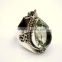 Green Amethyst Facet 925 Sterling Silver Ring, Tear Drop Green Gemstone Ring, Designer Oxidized Silver Handmade Jewellery