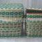 bamboo laundry baskets Green and orange color