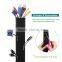 Black White Neoprene Cord Organizer cable management sleeve