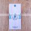 2016 new design creative garment seal kraft hang tags with gold logo
