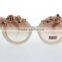 New Round Frame retro clay flower handmade UV 400 beach style sunglasses