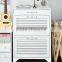 Double layer Wooden shoe cabinet in white