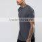 Custom mens plain extended t shirt wholesale long line t shirt