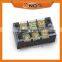 Black Brass Earth TB Series Screw Fixed Terminal Block TB1503 600V 3P