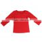 New Style Baby Girls Long Sleeve T shirt Fancy Solid Sleeve Ruffle T shirt For Girls Top Sale Cotton T shirt Child Blank
