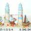 Cute Fashion Design Resin Material Lighthouse Solar Lights