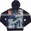 Custom made Navy Blue Pullover Sublimation Printed Polyester Fleece Hoody at MEGA
