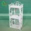 DOLLHOUSE MINIATURES LARGE WHITE METAL WIRE BATHROOM TOWEL SHELF