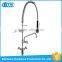 2016 China factory deck mounted dual handle stainless steel 304 kitchen sink pre rinse faucet