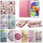 Card Slot For Samsung Galaxy Flip Stand Wallet Case Cover Floral Leather Printed