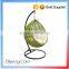 Cheap price indoor outdoor patio rattan wicker hanging egg swing chair with metal stand