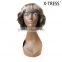 10 inch machine made wig natural color hot sale for black women short curly synthetic machine made hair wigs