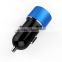 Colorful Mini Car Charger USB 2 Port Cigarette 2.1A Chargers Micro Dual USB Adapter for iphone mobile