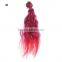 Red Ombre Wavy Hair Curly Extension Bundles for Doll