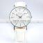 Band New Fashion Simple Design White Dial Leather Band Women Analog Quartz Lady Wrist Watch