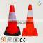 Warning Colored PVC Traffic Cone With Rubber Base