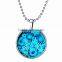 Export Russia Fashion new 2016 original design luminous jewellry glowing in the dark blue eyes necklace pendant