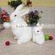 Horns Easter Bunny Decor Gray Grey Standing Jackalope Rabbit