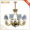 French Baroque Design 10 lights Antique Cooper Chandelier, European Bronze Golden Basket Pendant Lighting