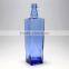 800ml empty blue glass liquor wine bottles