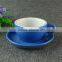 Stock cheap Best selling fancy ceramic color glazed coffee cup set with saucer espresso cup