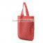 Dot Watermelon Color Full Printing 190D Polyester Foldable Shopping Tote Bag,Folding Into A Purse