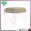 Modern Bar Stool Clear Lucite Counter Stool Acrylic Living Room Ottomans