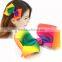 2017 rainbow ribbon hair bows with display card