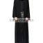Guangzhou clothing OEM Pop up buttons Open Jacket Abaya with belt